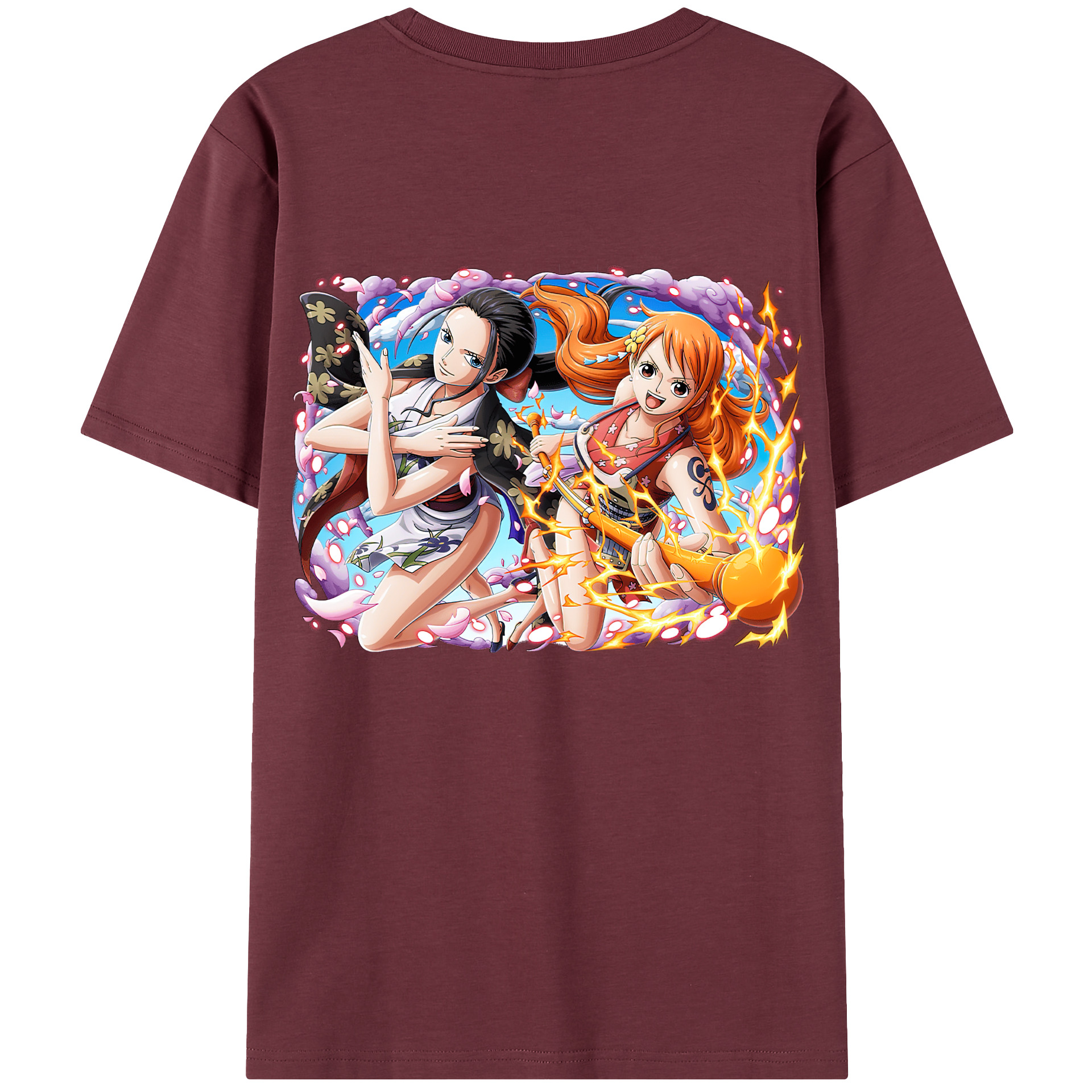 ワンピース ナミ ONE PIECE Nami 綿100％半袖Tシャツ（背面プリント）